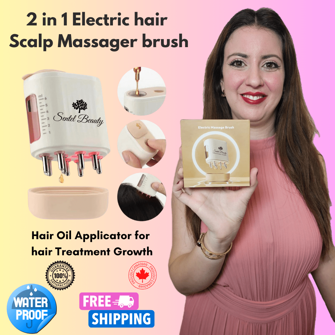 2 in 1 Electric hair Scalp Massager brush